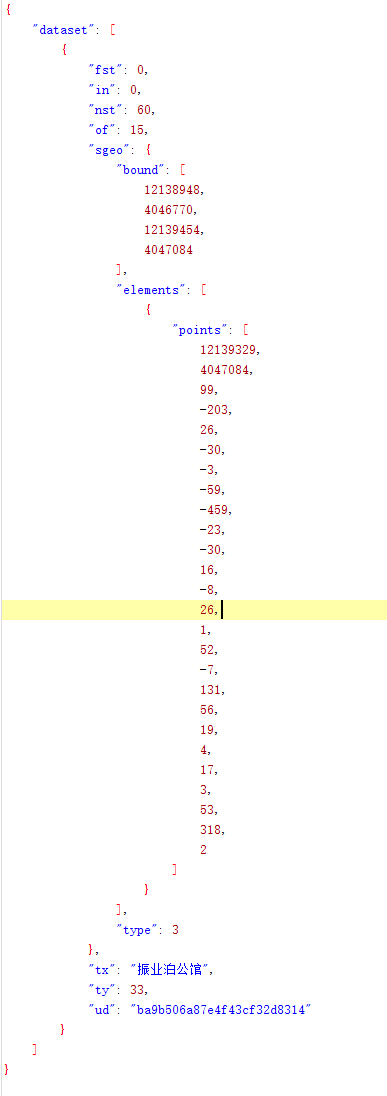 百度地图APP返回的POI边界GEOJSON原始数据